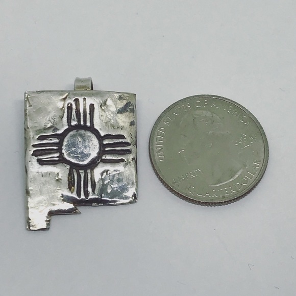 New Mexico fine silver pendant - Picture 2 of 7